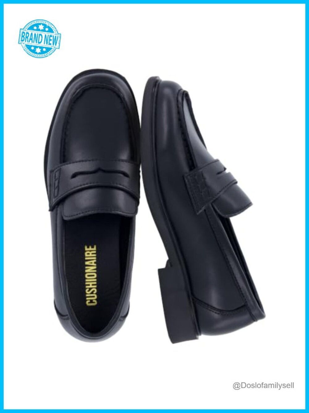 Genuine Leather Penny Loafers Low Block Heel Slip On Moc Toe Women's Shoes